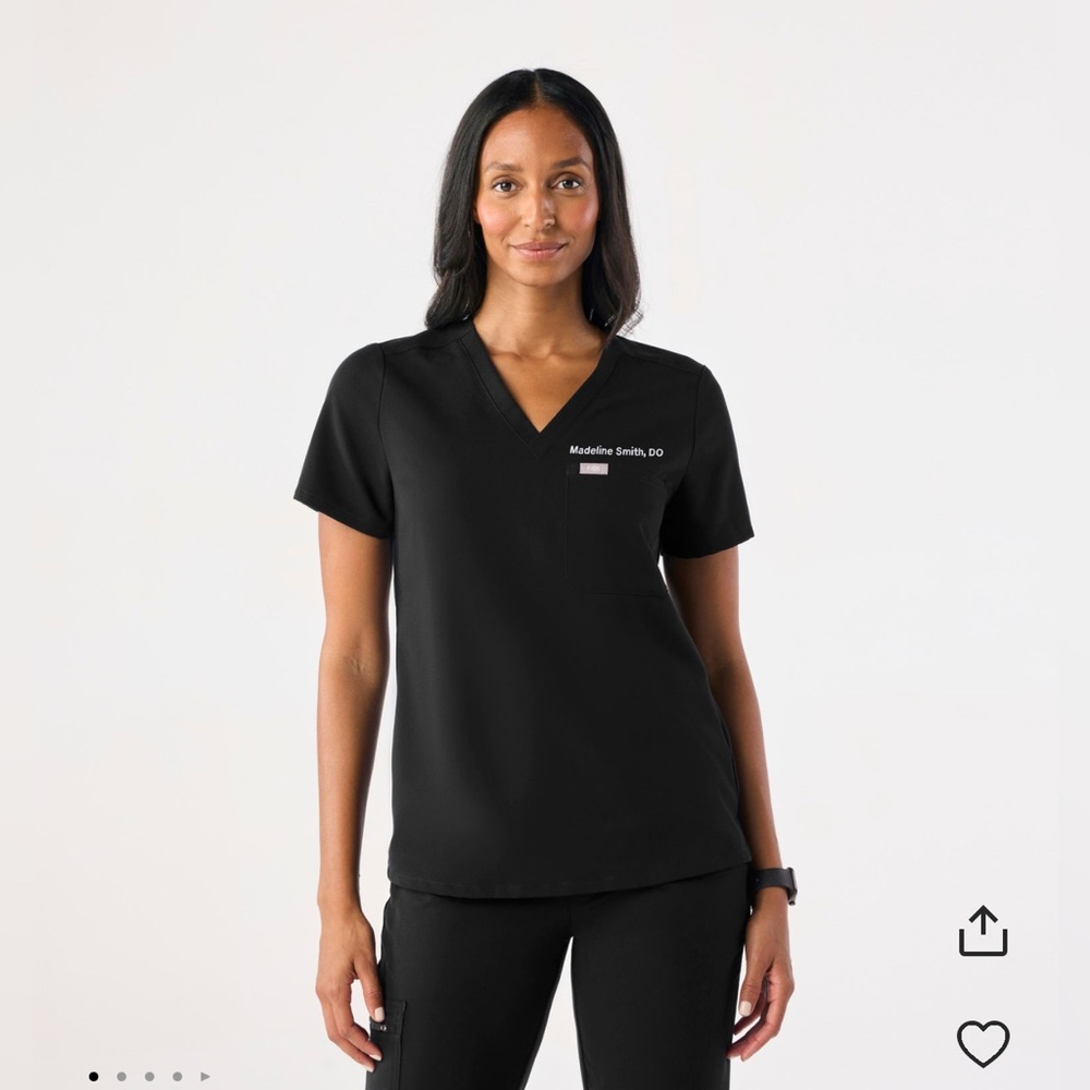 Figs Black Catarina Top